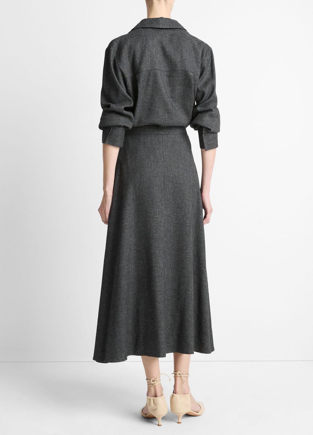 Italian Jaspe Full Skirt in Skirts - MEDIUM HEATHER GREY | VINCE Women