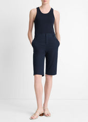 Italian Stretch-Cotton Chino Short in Shorts - COASTAL BLUE | VINCE Women