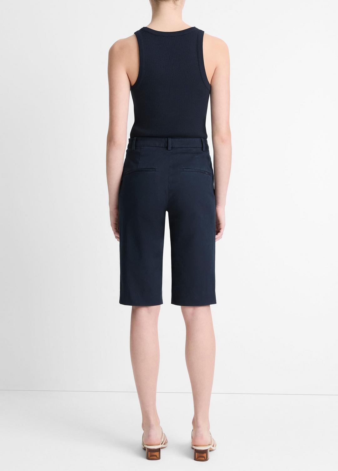 Italian Stretch-Cotton Chino Short in Shorts - COASTAL BLUE | VINCE Women