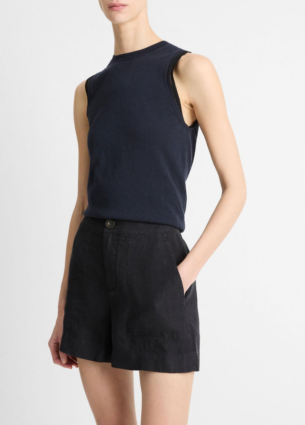 Hemp Short in Shorts - DARK NIGHT LAKE | VINCE Women