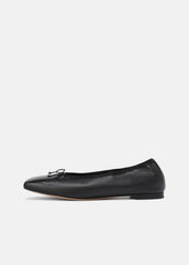 Darla Leather Ballet Flat in Loafers & Flats - BLACK | VINCE Women