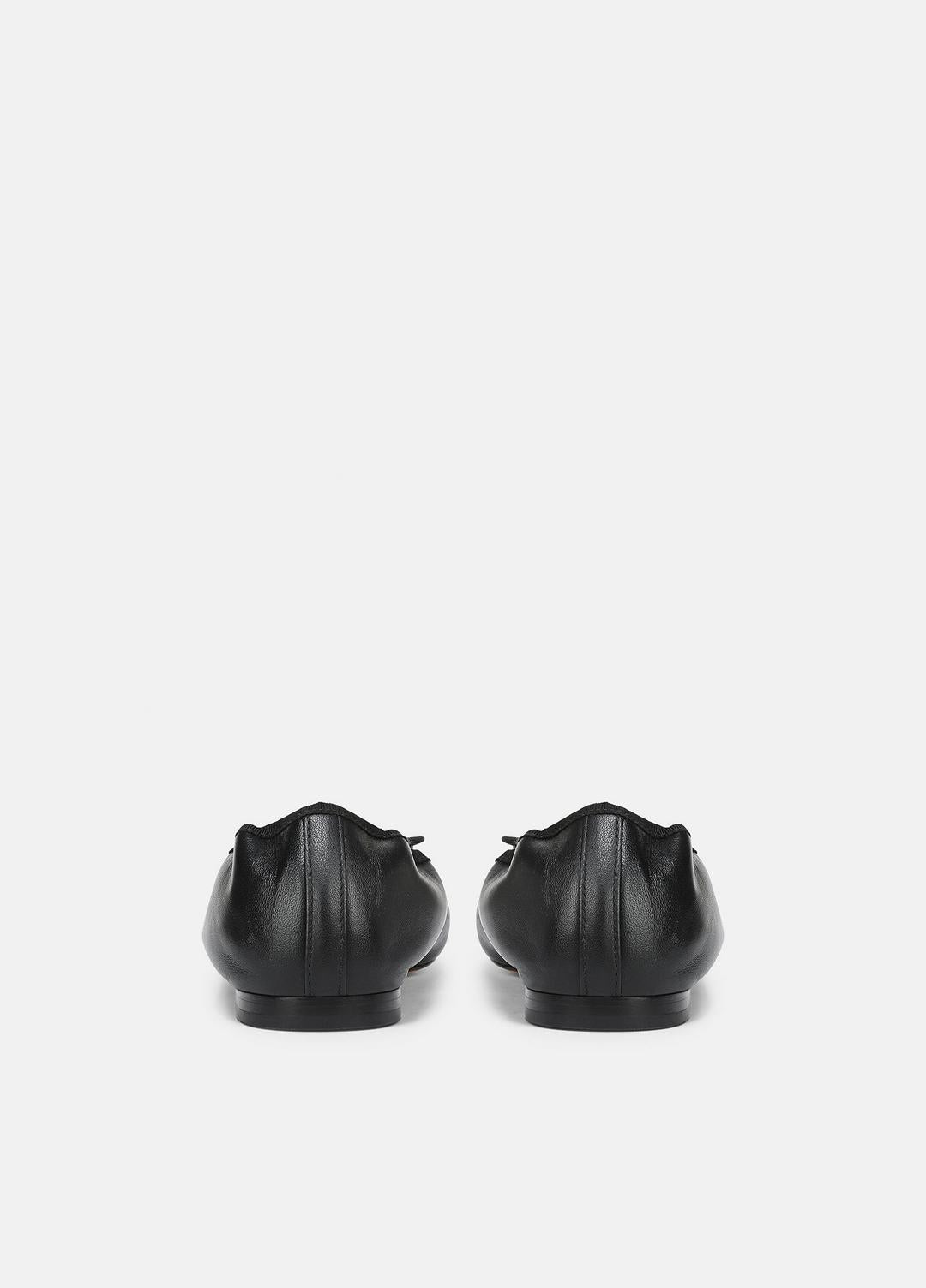 Darla Leather Ballet Flat in Loafers & Flats - BLACK | VINCE Women