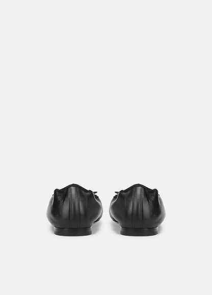 Darla Leather Ballet Flat in Loafers & Flats - BLACK | VINCE Women