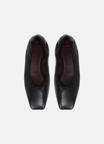 Darla Leather Ballet Flat in Loafers & Flats - BLACK | VINCE Women