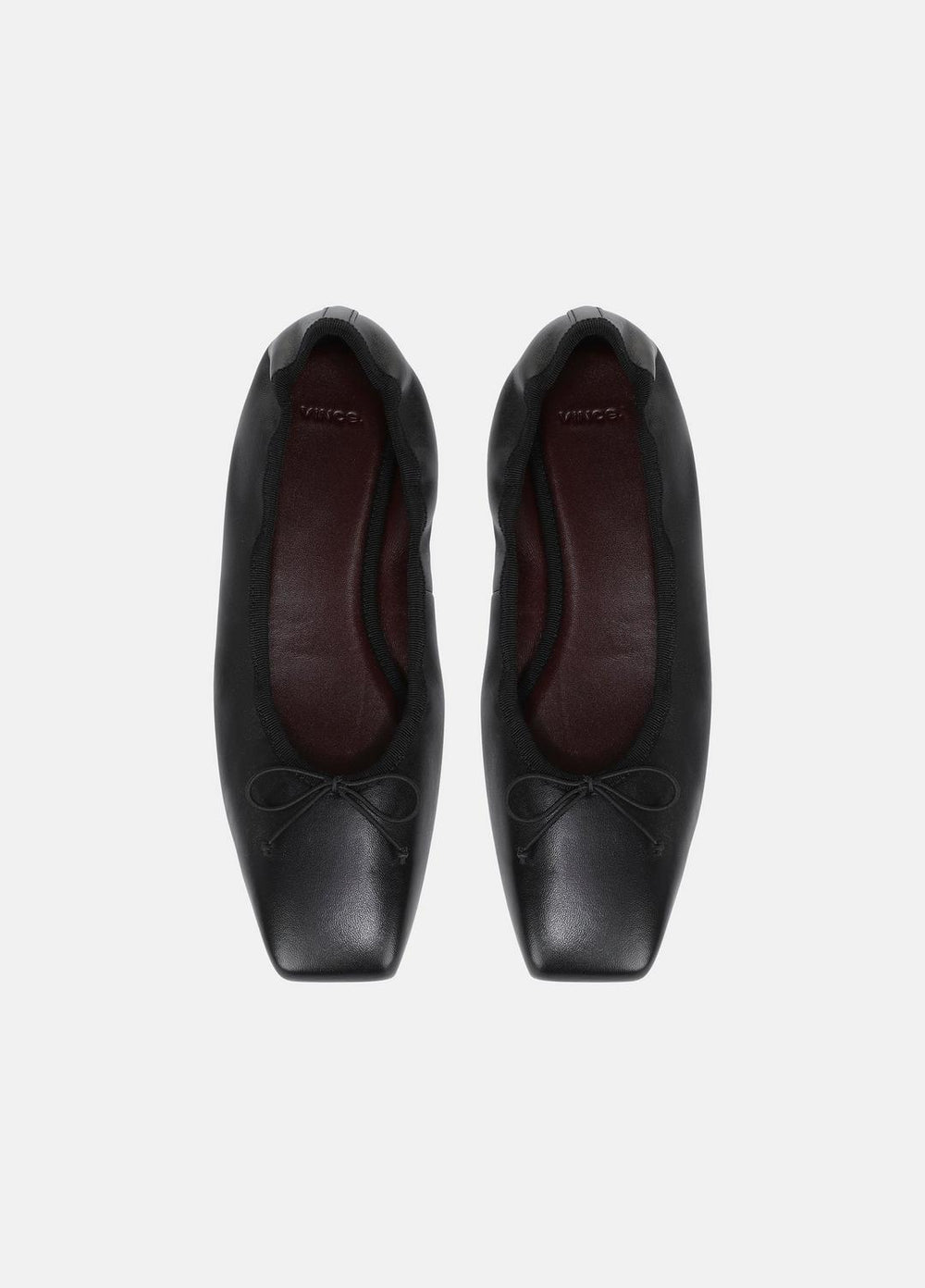 Darla Leather Ballet Flat in Loafers & Flats - BLACK | VINCE Women