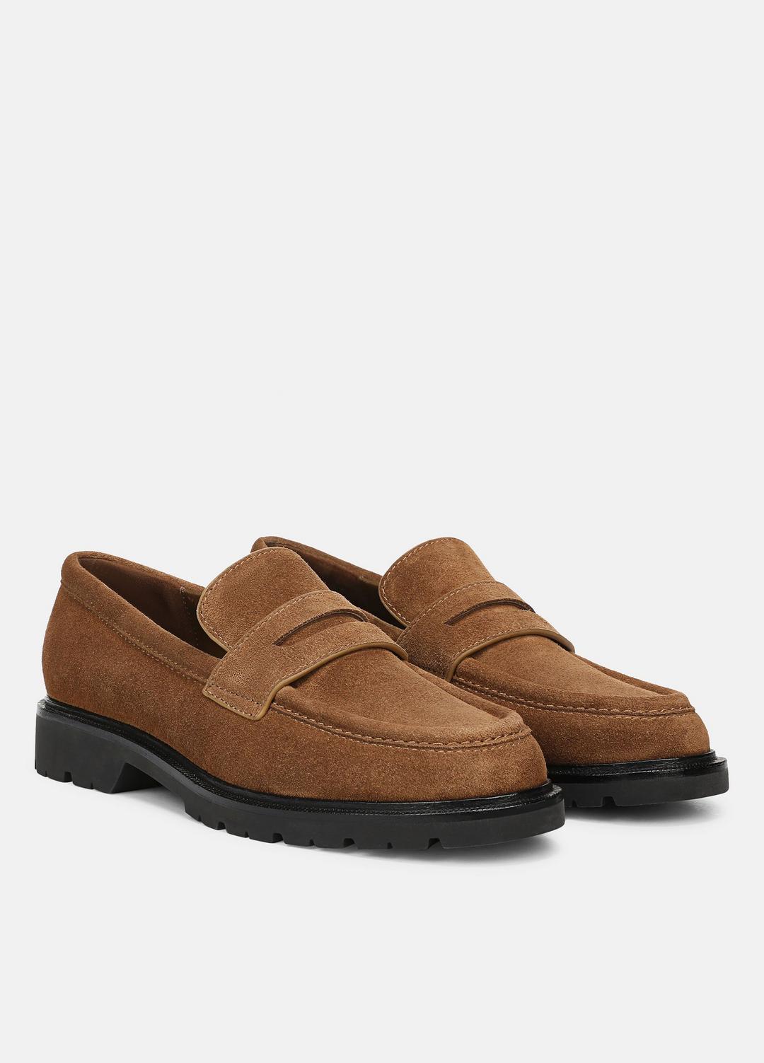 Siena Suede Lug-Sole Loafer in Loafers & Flats - ELM WOOD | VINCE Women