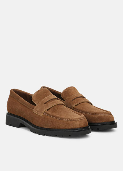 Siena Suede Lug-Sole Loafer in Loafers & Flats - ELM WOOD | VINCE Women