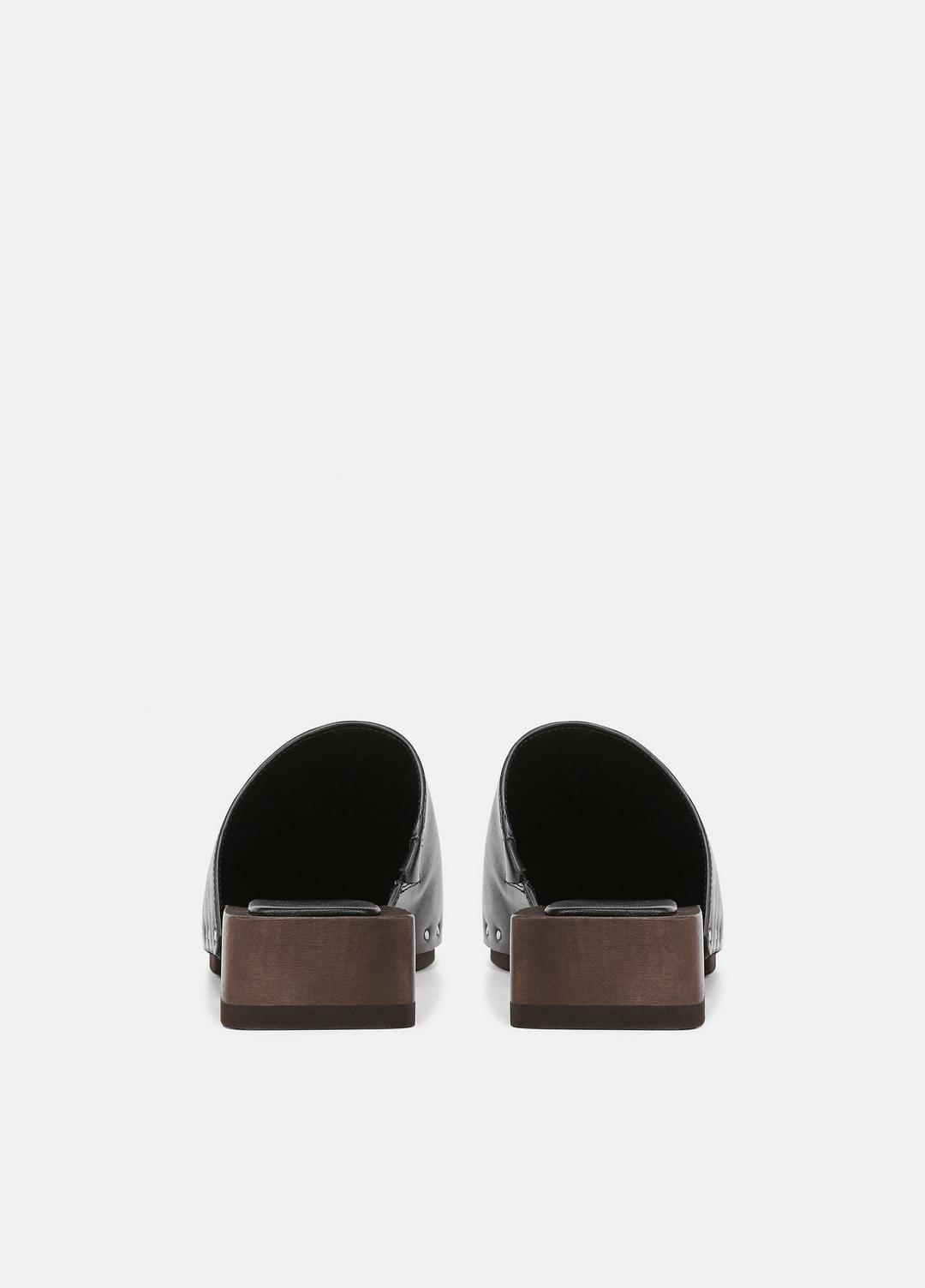 Margarita Leather Clog in Loafers & Flats - BLACK | VINCE Women