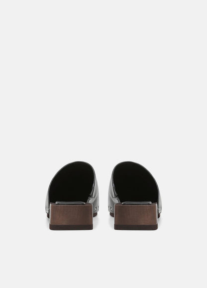 Margarita Leather Clog in Loafers & Flats - BLACK | VINCE Women