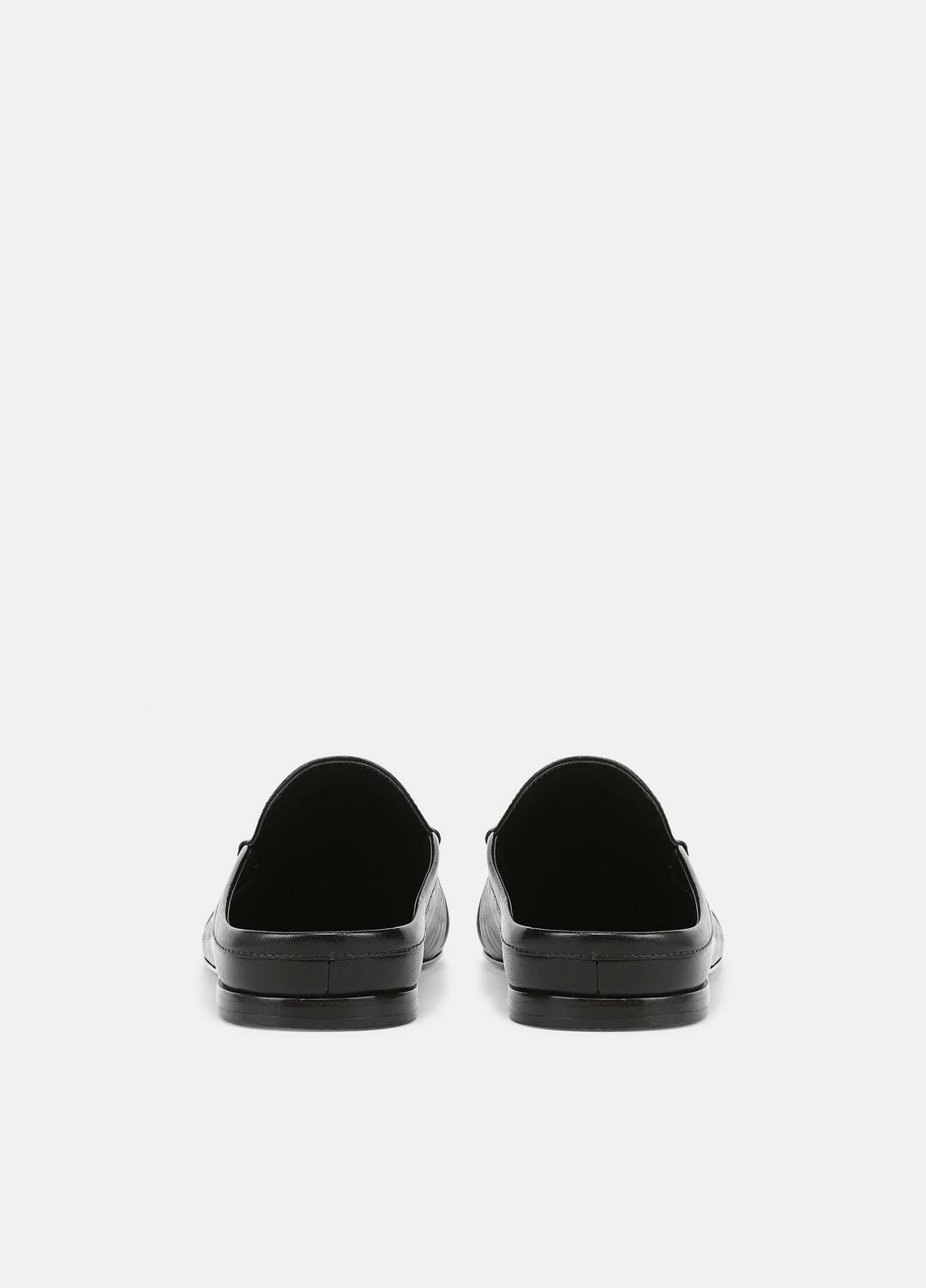 Tevin Leather Mule in Loafers & Flats - BLACK | VINCE Women