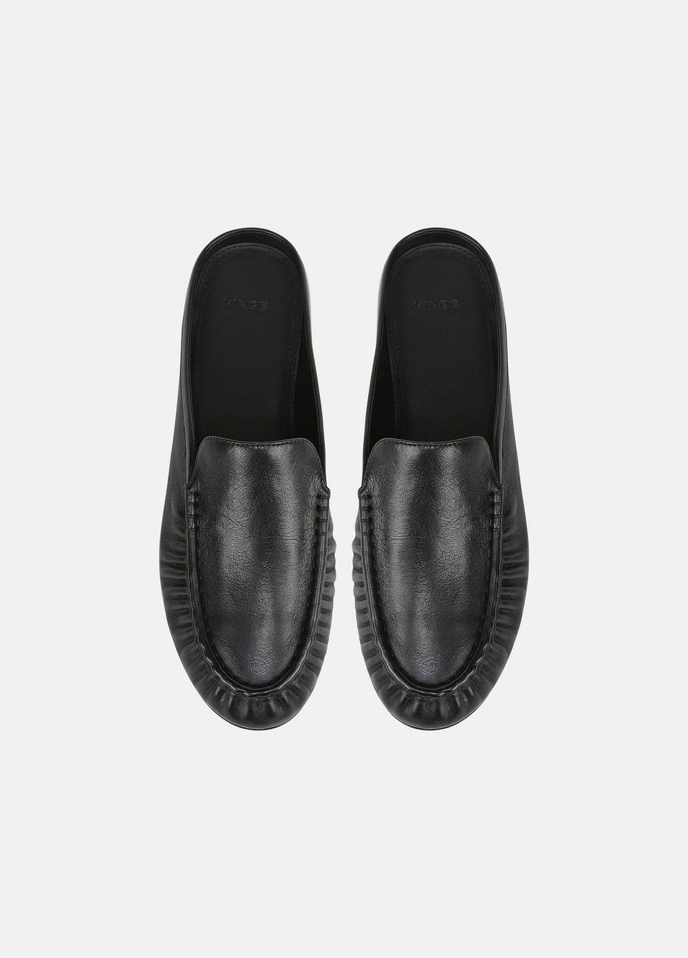 Tevin Leather Mule in Loafers & Flats - BLACK | VINCE Women