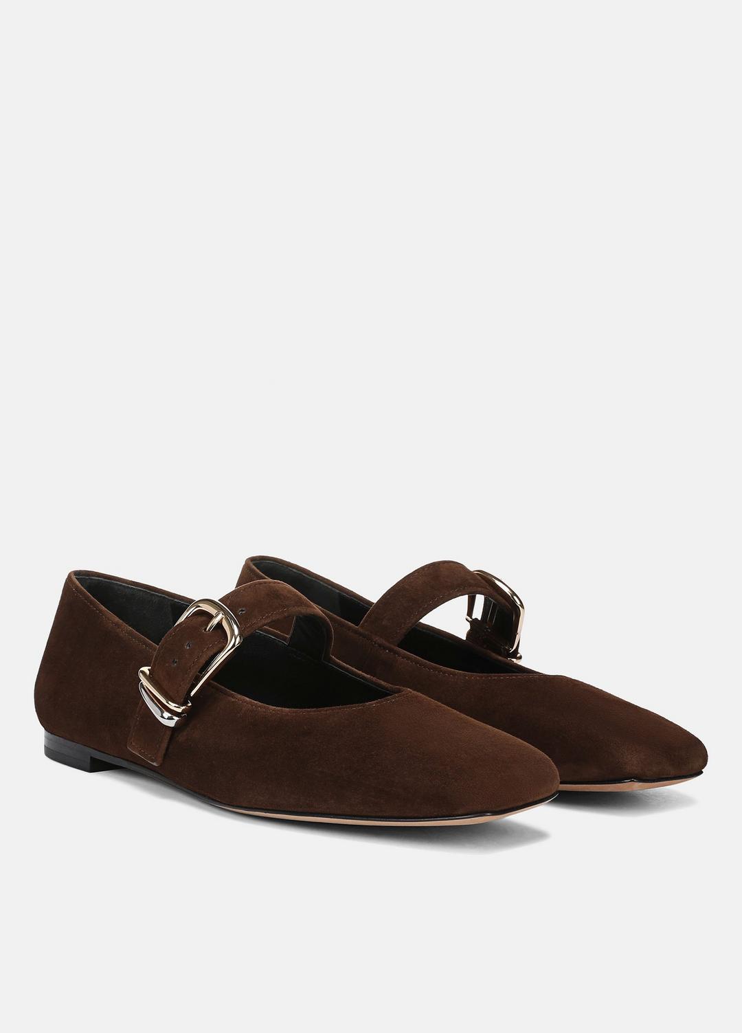 Daniela Suede Mary Jane Flat in Loafers & Flats - CLOVE | VINCE Women
