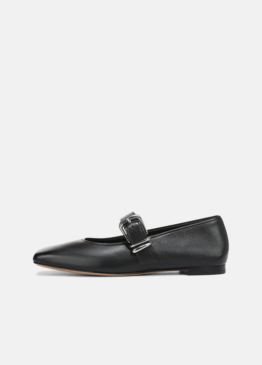 Daniela Leather Mary Jane Flat in Loafers & Flats - BLACK | VINCE Women