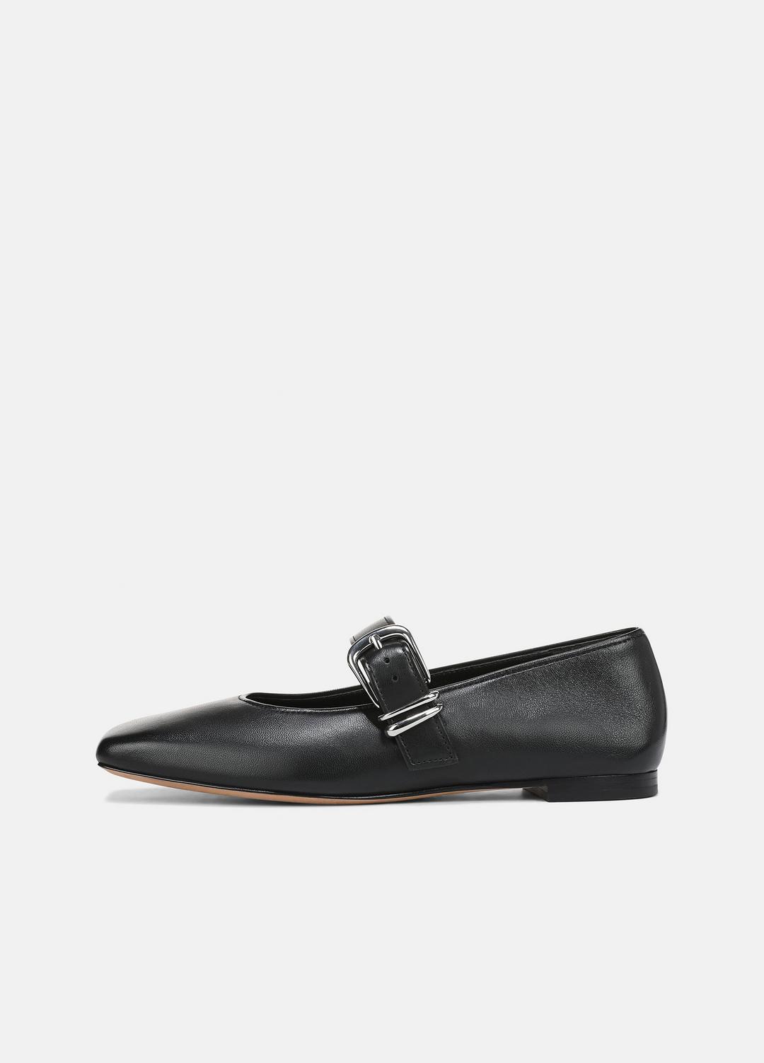 Daniela Leather Mary Jane Flat in Loafers & Flats - BLACK | VINCE Women