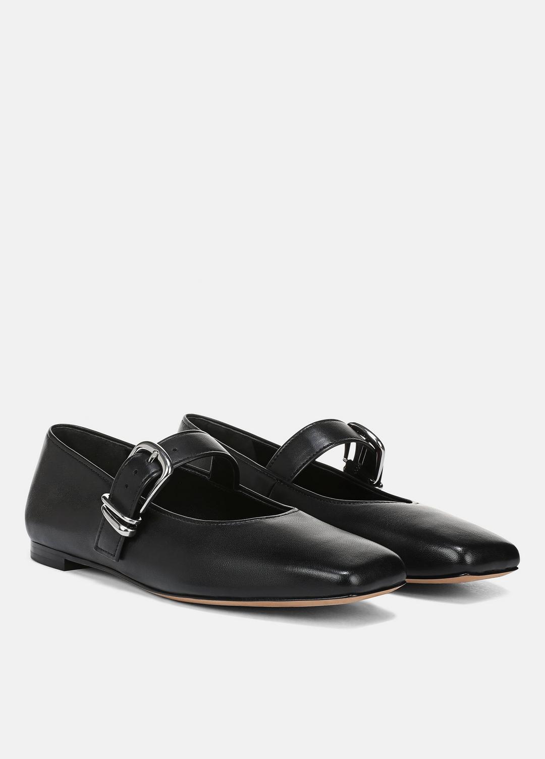 Daniela Leather Mary Jane Flat in Loafers & Flats - BLACK | VINCE Women