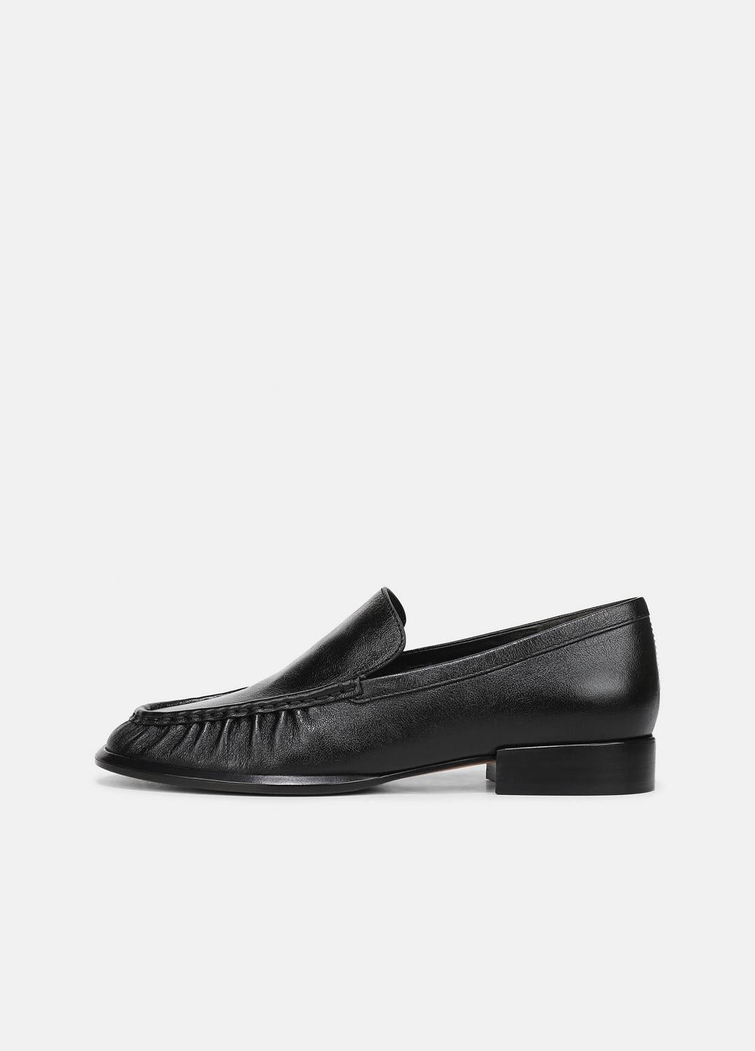 Nora Leather Loafer in Loafers & Flats - BLACK | VINCE Women