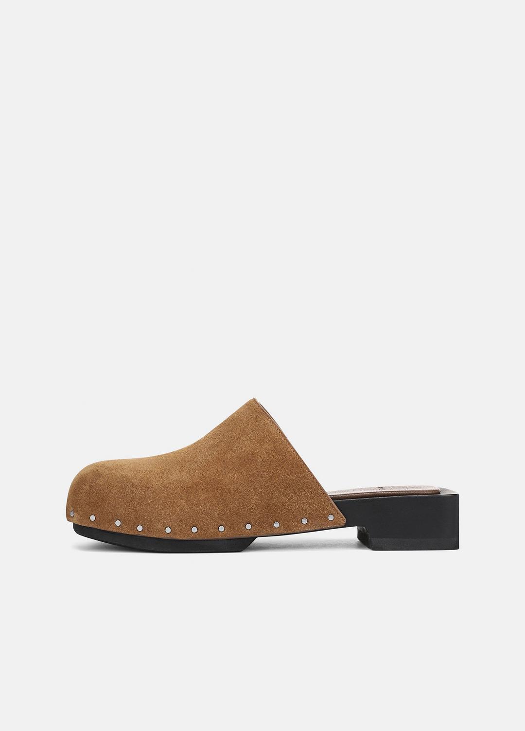 Margarita Suede Clog in Loafers & Flats - ELMWOOD | VINCE Women