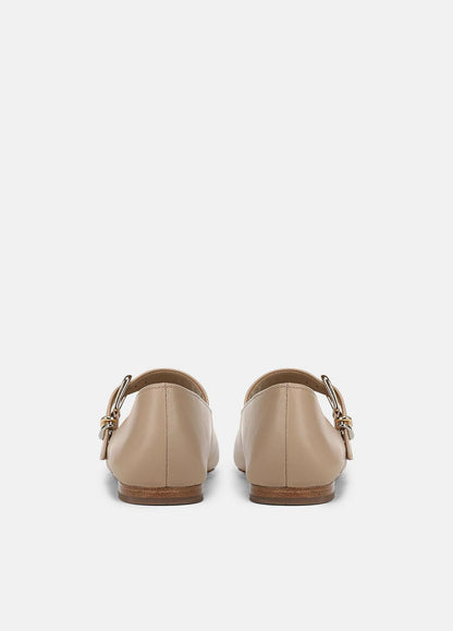 Daniela Leather Mary Jane Flat in Loafers & Flats - WARM ALMOND | VINCE Women