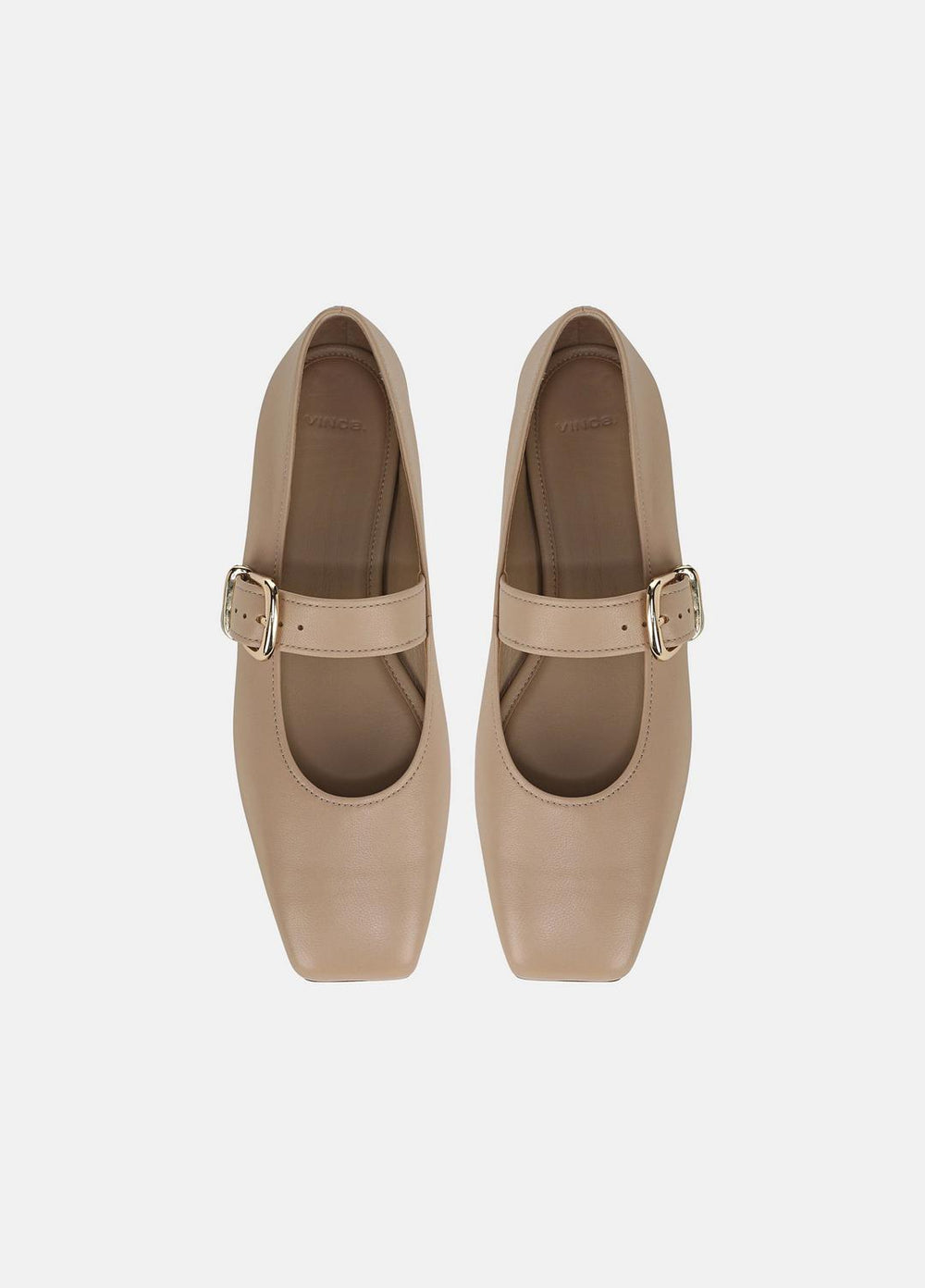 Daniela Leather Mary Jane Flat in Loafers & Flats - WARM ALMOND | VINCE Women
