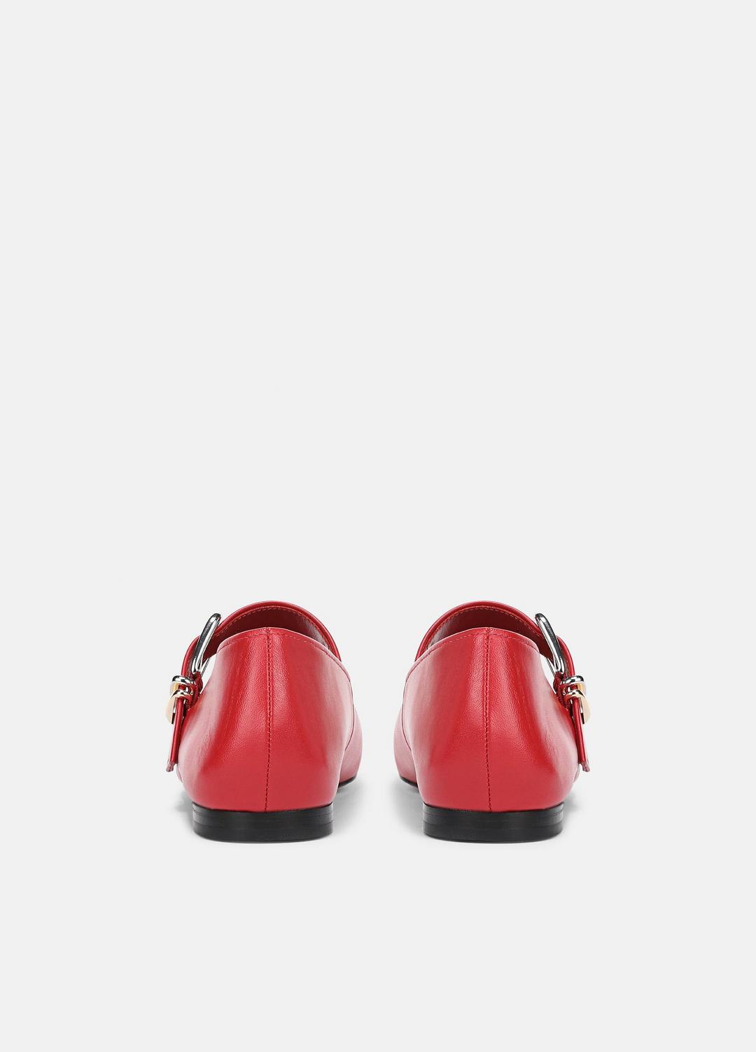 Daniela Leather Mary Jane Flat in Loafers & Flats - CRIMSON | VINCE Women