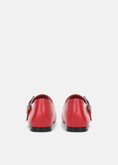 Daniela Leather Mary Jane Flat in Loafers & Flats - CRIMSON | VINCE Women