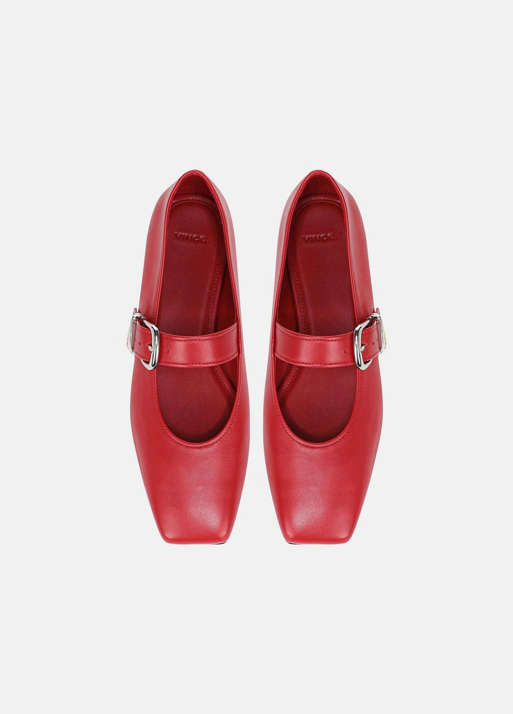 Daniela Leather Mary Jane Flat in Loafers & Flats - CRIMSON | VINCE Women