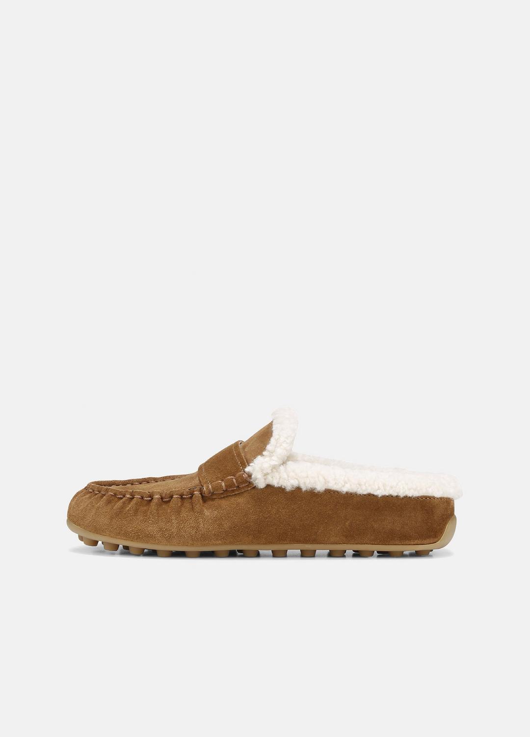Berkley Shearling Driving Mule in Loafers & Flats - ELM WOOD | VINCE Women