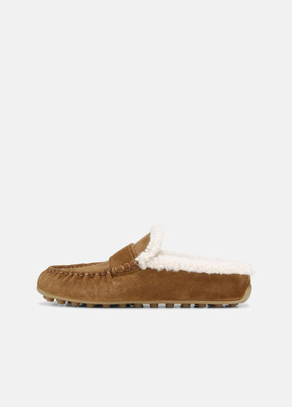 Berkley Shearling Driving Mule in Loafers & Flats - ELM WOOD | VINCE Women
