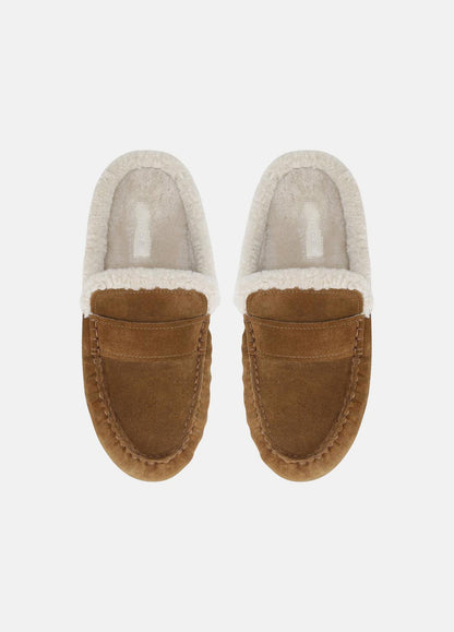 Berkley Shearling Driving Mule in Loafers & Flats - ELM WOOD | VINCE Women