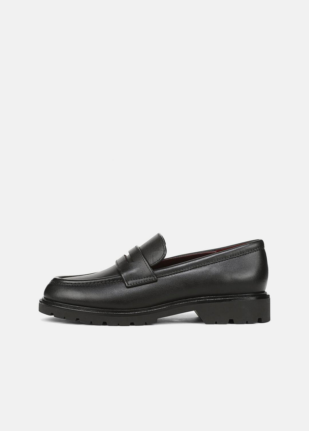 Siena Leather Lug-Sole Loafer in Loafers & Flats - BLACK | VINCE Women