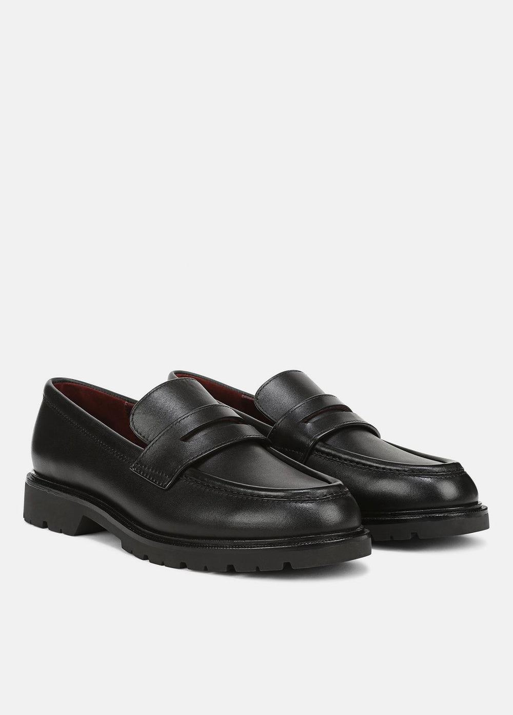 Siena Leather Lug-Sole Loafer in Loafers & Flats - BLACK | VINCE Women