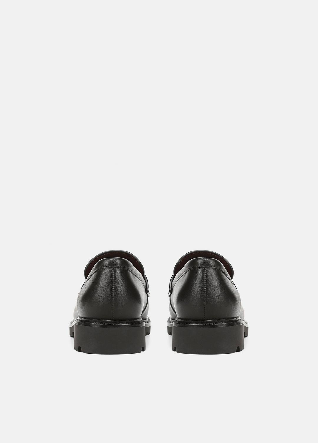 Siena Leather Lug-Sole Loafer in Loafers & Flats - BLACK | VINCE Women