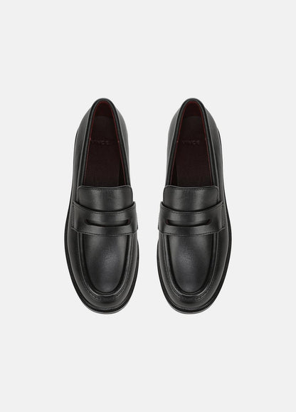Siena Leather Lug-Sole Loafer in Loafers & Flats - BLACK | VINCE Women