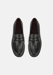 Siena Leather Lug-Sole Loafer in Loafers & Flats - BLACK | VINCE Women