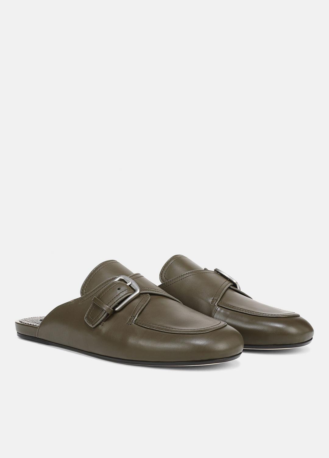 Minetta Leather Loafer Mule in Loafers & Flats - MILITARE | VINCE Women