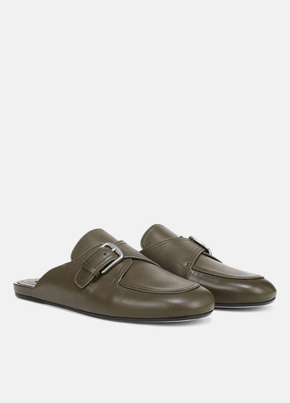 Minetta Leather Loafer Mule in Loafers & Flats - MILITARE | VINCE Women