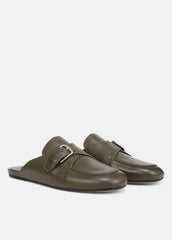 Minetta Leather Loafer Mule in Loafers & Flats - MILITARE | VINCE Women