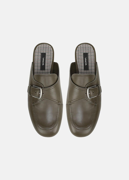 Minetta Leather Loafer Mule in Loafers & Flats - MILITARE | VINCE Women