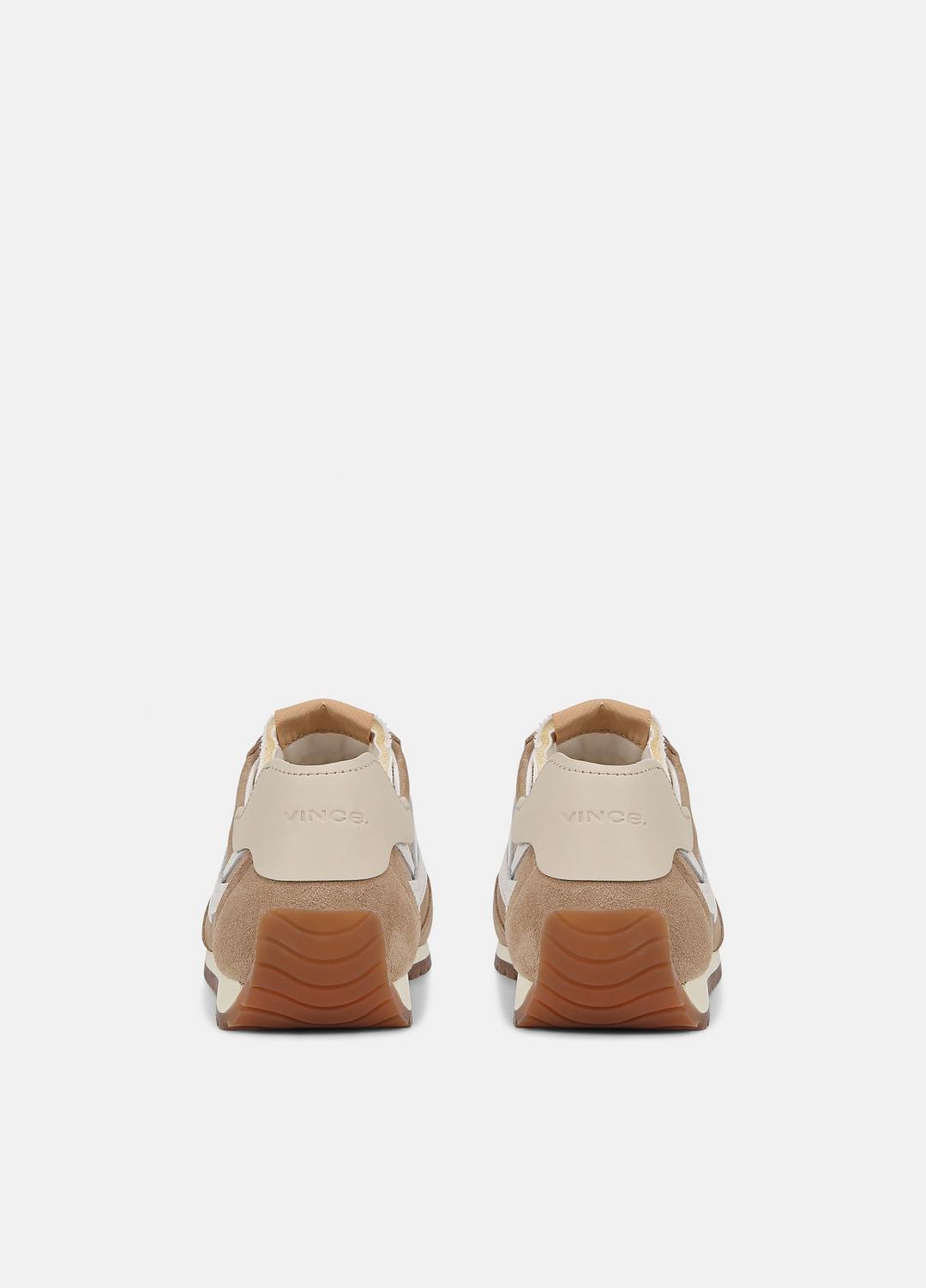Oasis Suede and Leather Runner Sneaker in Sneakers - NEW CAMEL/WHITE FOAM | VINCE Women