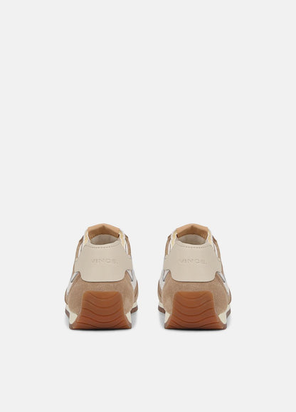 Oasis Suede and Leather Runner Sneaker in Sneakers - NEW CAMEL/WHITE FOAM | VINCE Women