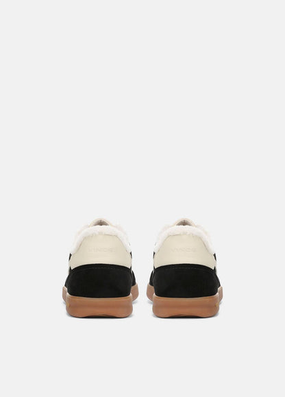 Oasis Suede & Shearling Sneaker in Sneakers - BLACK | VINCE Women