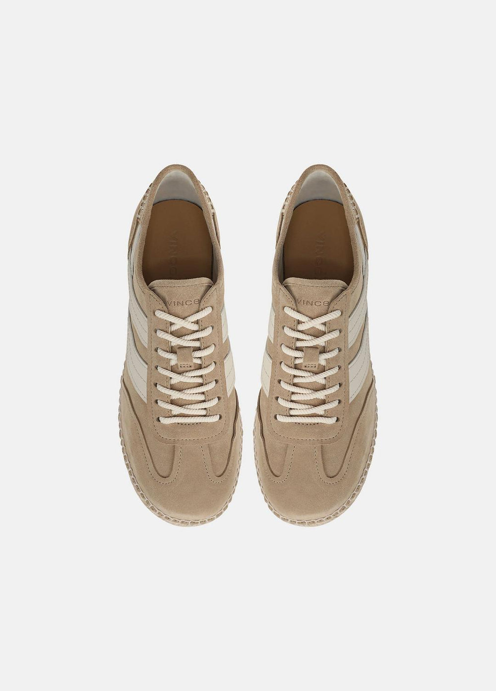 Oasis Suede & Leather Espadrille Sneaker in Sneakers - SAND TRAIL | VINCE Women