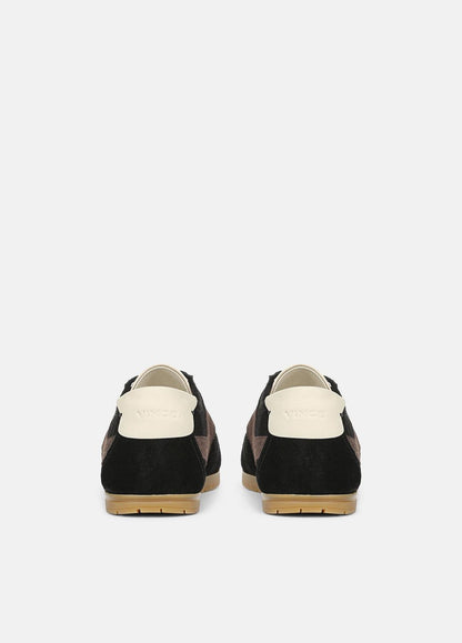 LA Suede & Leather Runner Sneaker in Sneakers - BLACK/DARK MOCHA | VINCE Women
