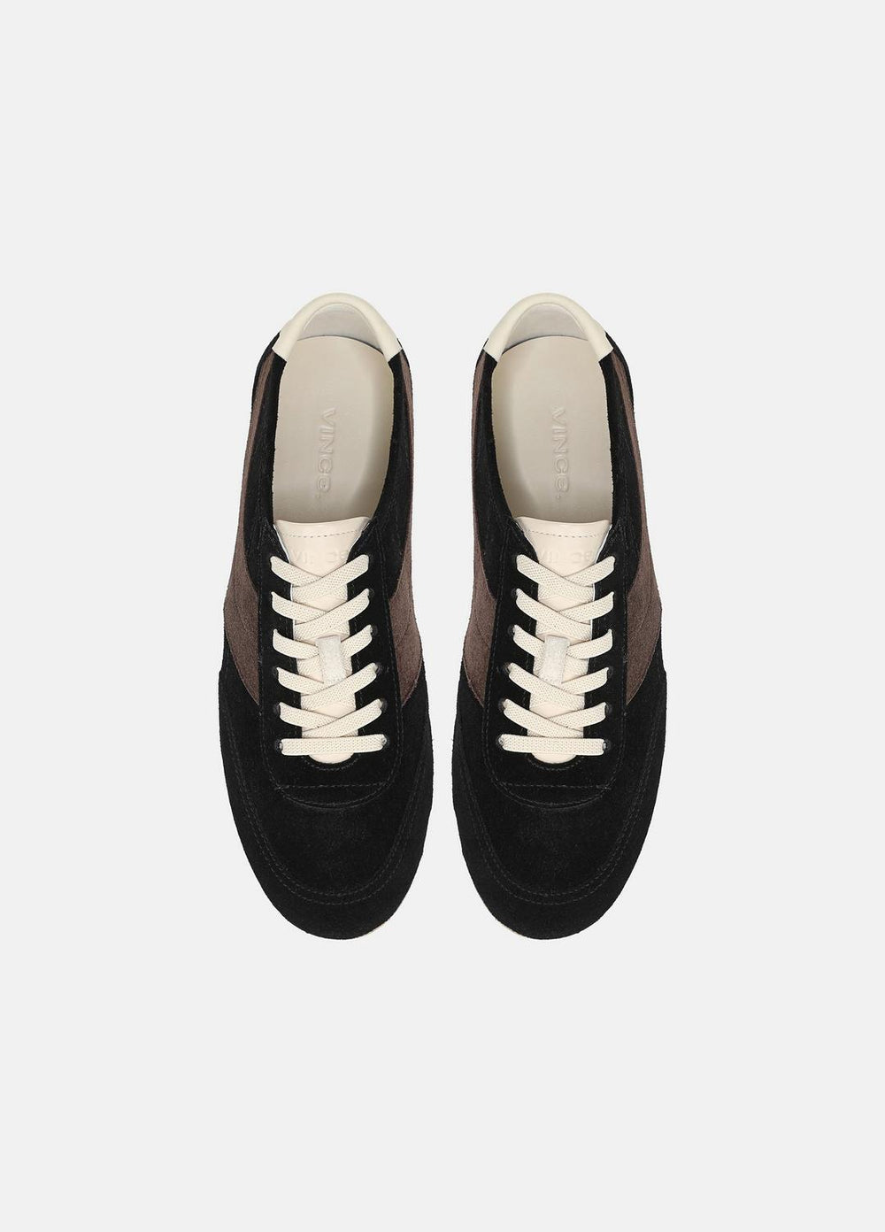 LA Suede & Leather Runner Sneaker in Sneakers - BLACK/DARK MOCHA | VINCE Women