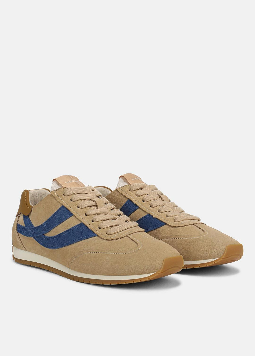 Oasis Suede & Leather Runner Sneaker in Sneakers - MOONLIGHT/BILLIARD GREEN | VINCE Women