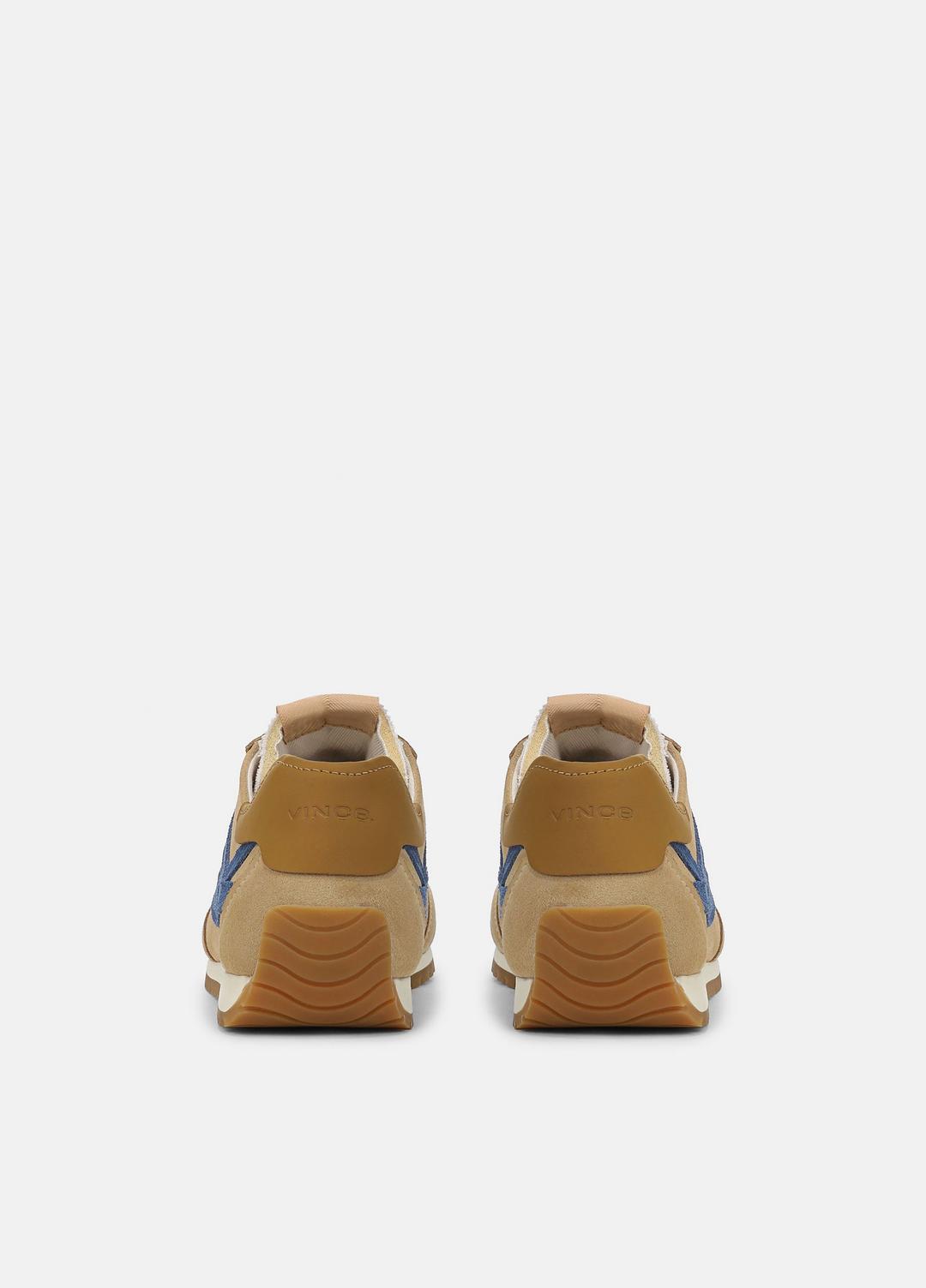 Oasis Suede & Leather Runner Sneaker in Sneakers - MOONLIGHT/BILLIARD GREEN | VINCE Women