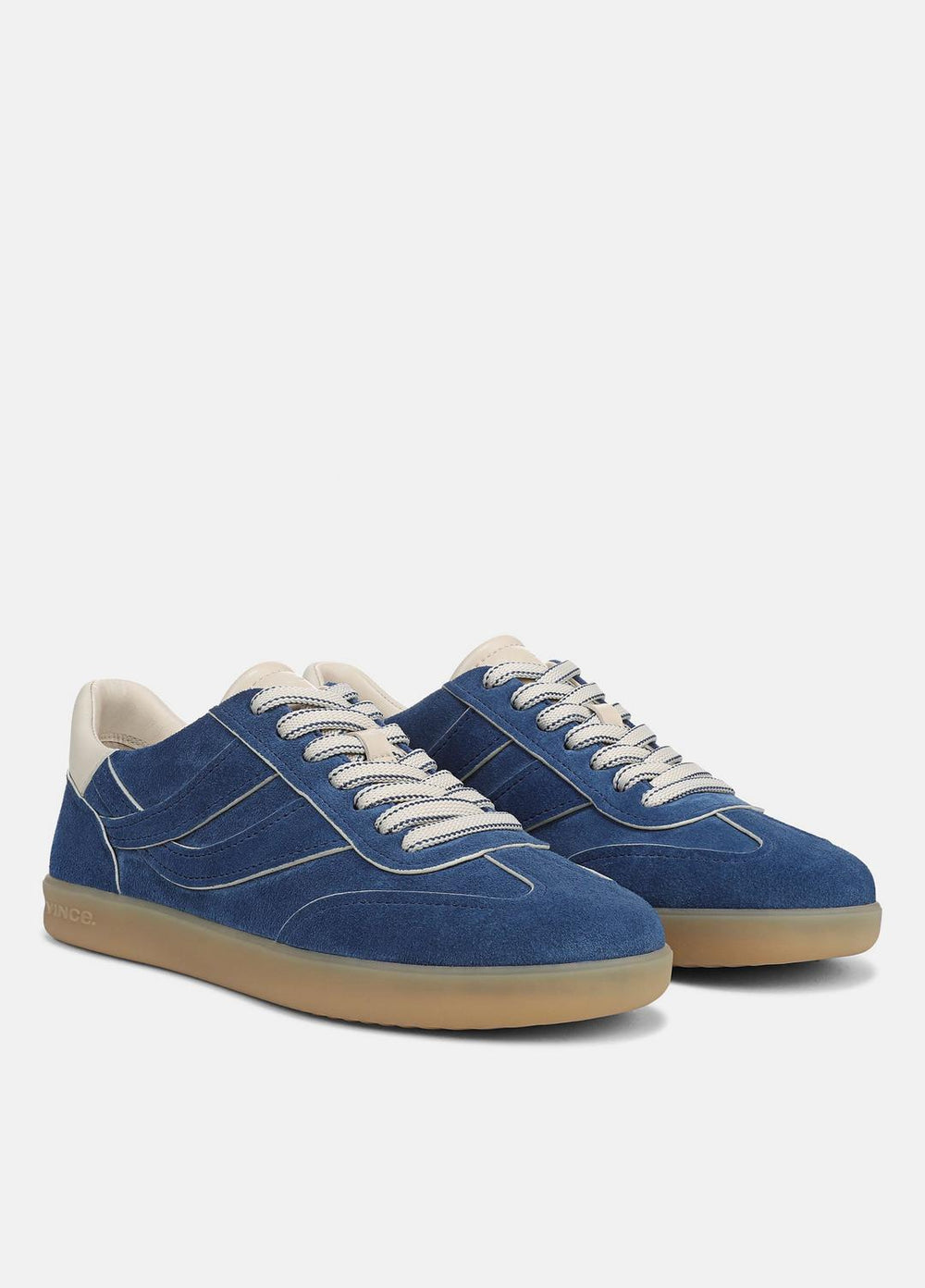 Oasis Contrast-Edge Suede Sneaker in Sneakers - INDIGO/FLAX | VINCE Women