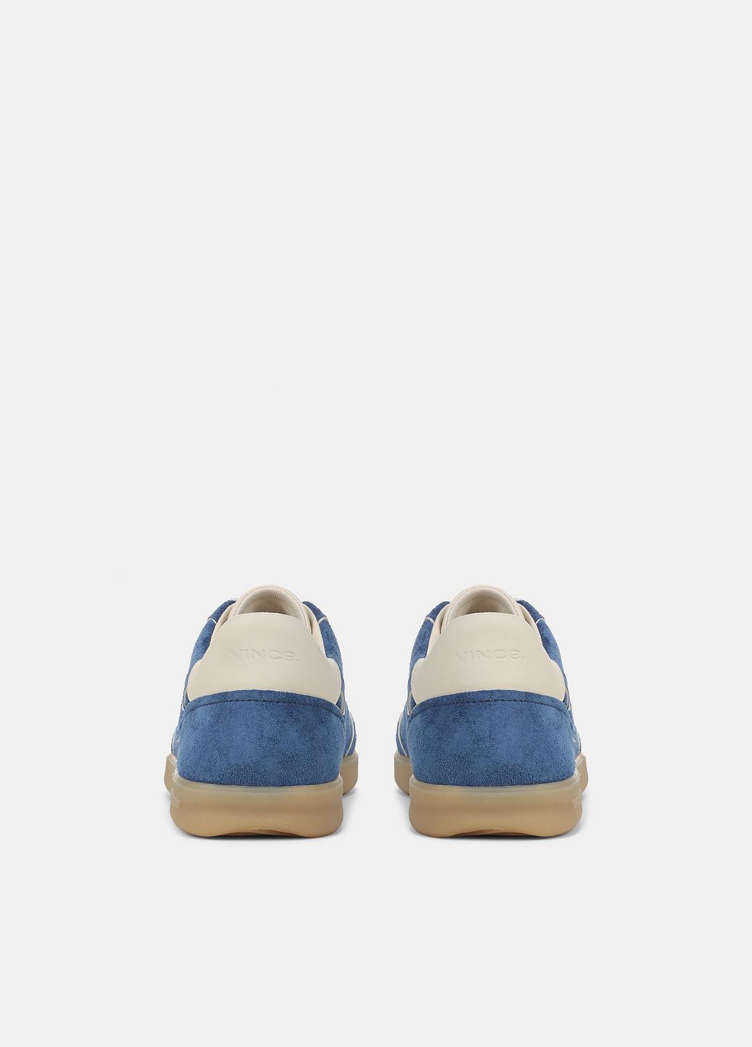 Oasis Contrast-Edge Suede Sneaker in Sneakers - INDIGO/FLAX | VINCE Women