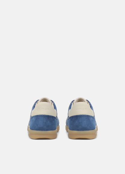 Oasis Contrast-Edge Suede Sneaker in Sneakers - INDIGO/FLAX | VINCE Women