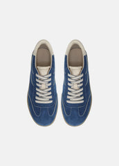 Oasis Contrast-Edge Suede Sneaker in Sneakers - INDIGO/FLAX | VINCE Women